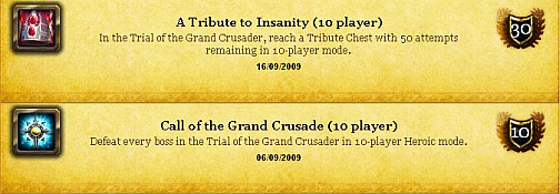 Tribute to Insanity + CotGC achievs 10man